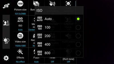 ISO setting