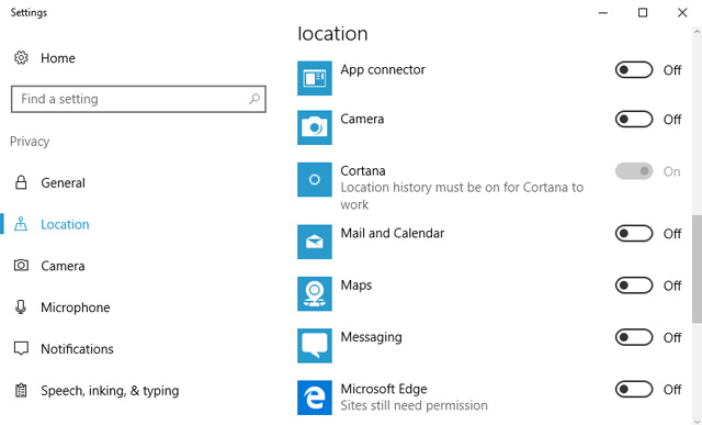 Microsoft location tracking