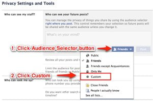 Facebook privacy settings