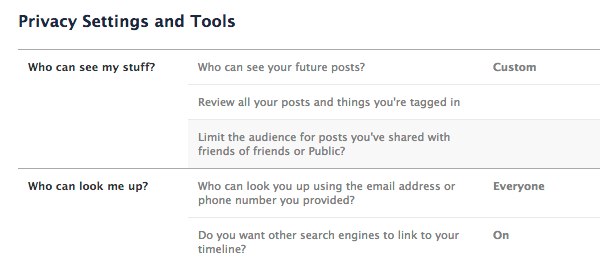 The Guide to Facebook Privacy Settings 2013