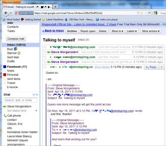 Gmail conversation view