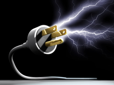 Plug with electricity