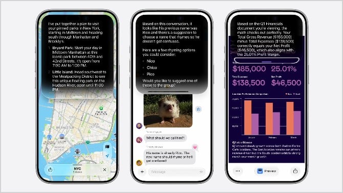 Apple Siri AI uses screenshots