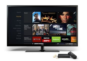 AmazonFireTV next to television