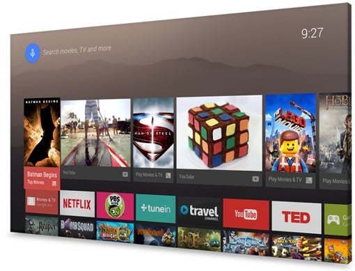 Android TV interface