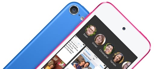 Apple iPod touch in blue and pink
