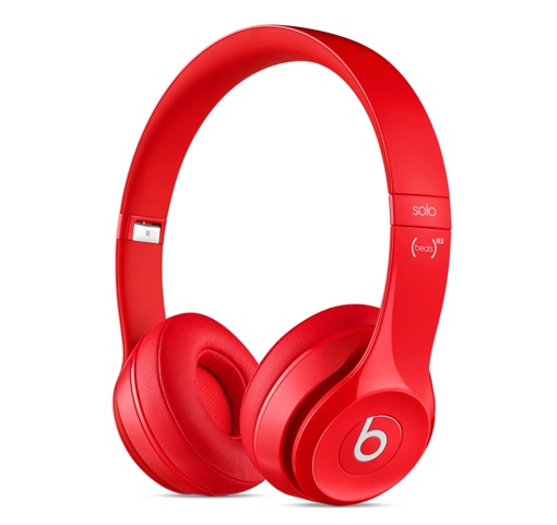 Beats Solo2 Headphones (Gloss Red)