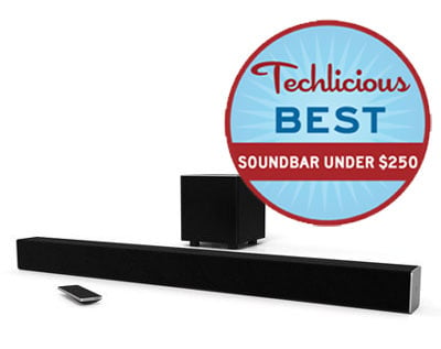 Techlicious Picks: The Best Soundbar Under $250: Vizio SB3821-D6