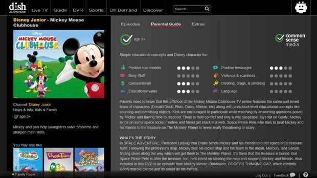 Dish Anywhere Parental Ratings
