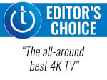 Editor's Choice award logo with text: The all-around best 4K TV.