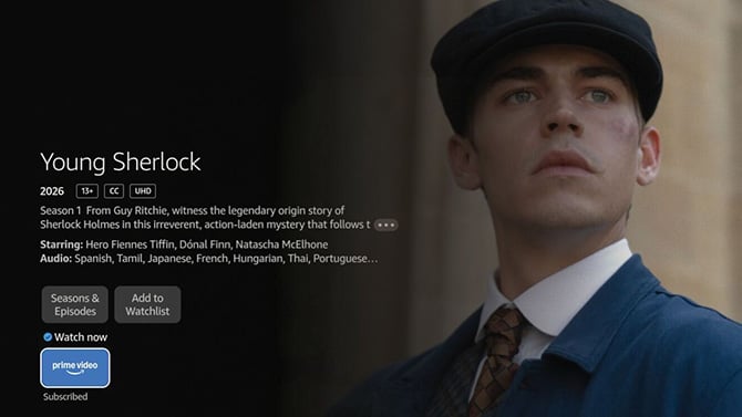 Amazon Fire TV regular-size text 