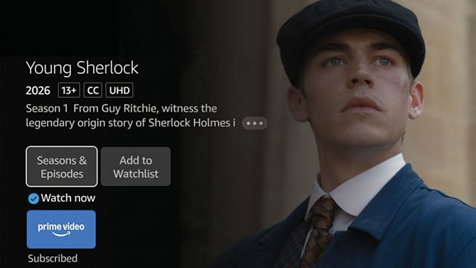 Amazon Fire TV extra-large text