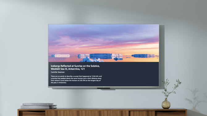 Amazon Omni QLED TV Showing the Ambient Experience