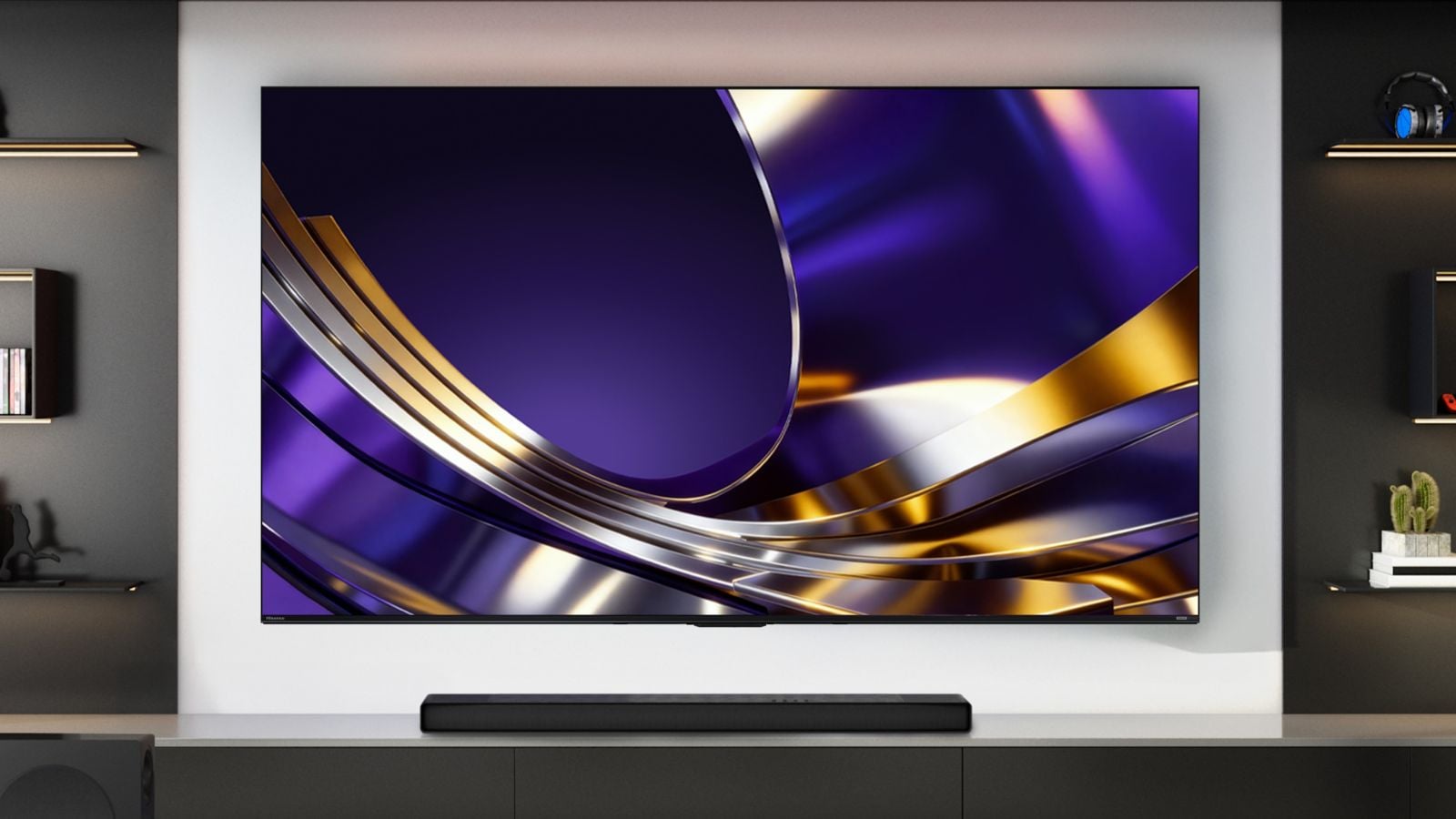 The U7SG TV hangs on a wall