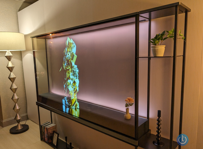 LG Signature OLED T see from the side
