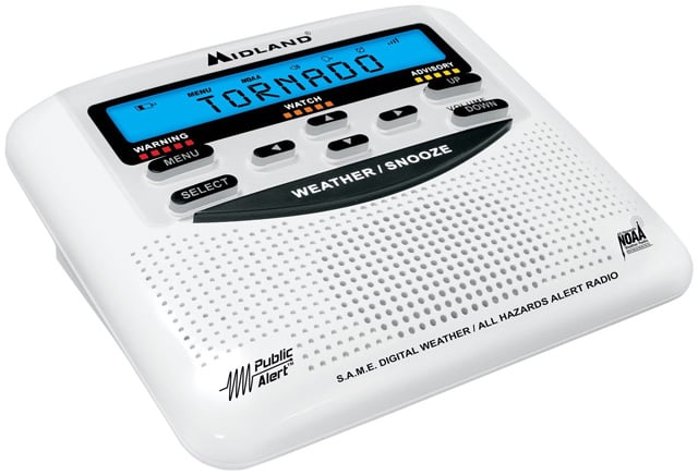 Midland WR120 weather radio and alarm clock