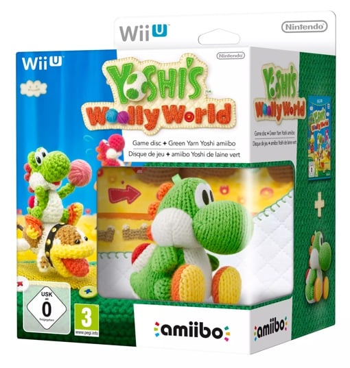 Yoshi's Woolly World game disc + green yarn Yoshi Amiibo