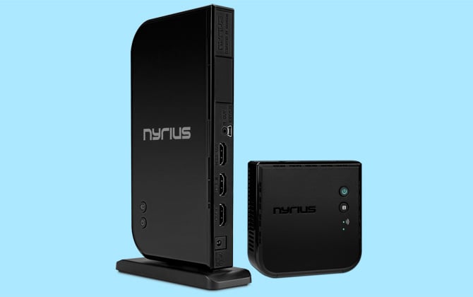 Nyrius Aires Home+ base station and receiving unit.
