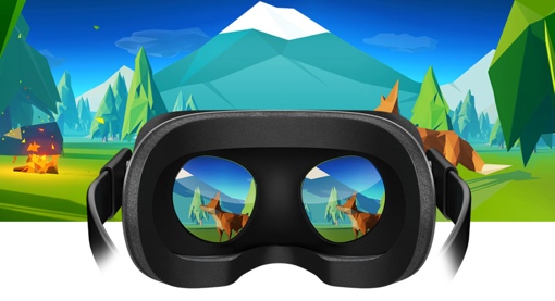 Oculus Rift headset w/Fox concept game