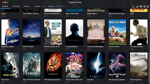 Popcorn Time app screenshot