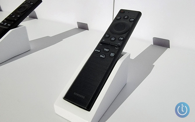 Samsung Eco Remote shown from the front with a second partially shown to the left.