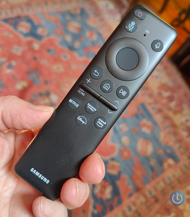 Front of the Samsung solar remote