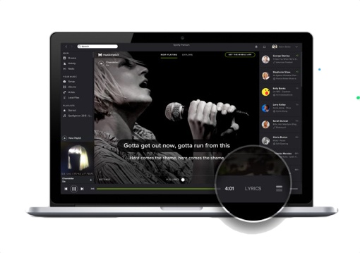 Spotify Lyrics button