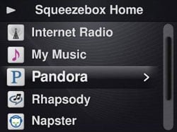 Logitech Squeezebox Radio services