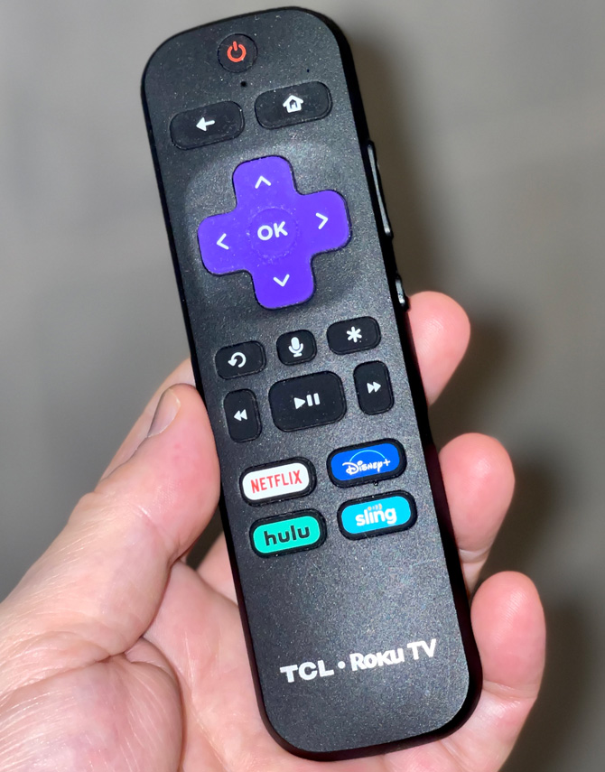 Roku remote for the TCL 6-Series