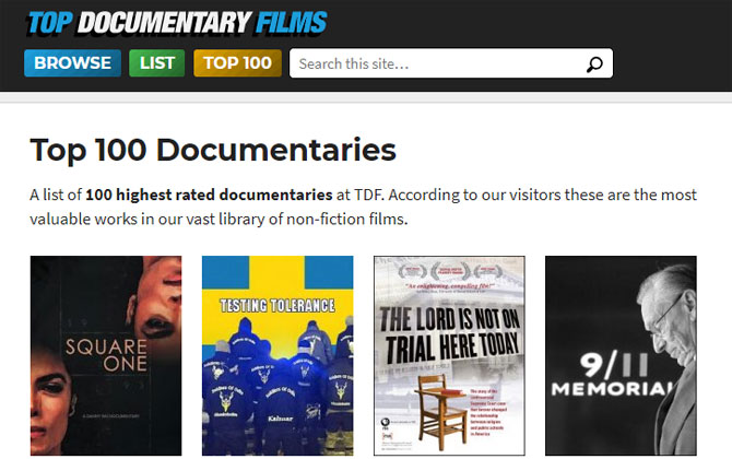 Top Documentary Films