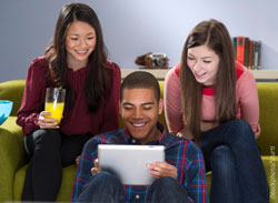 Watching TV on tablet