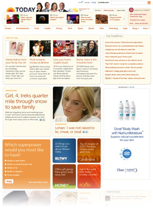 Today.com homepage