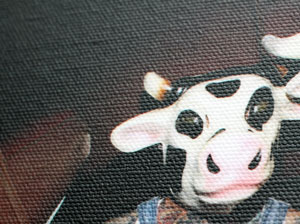 Cow canvas detail