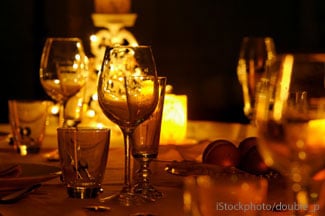Dinner by candle light