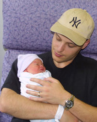 daddy and baby in hospital