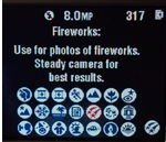 Fireworks scene mode