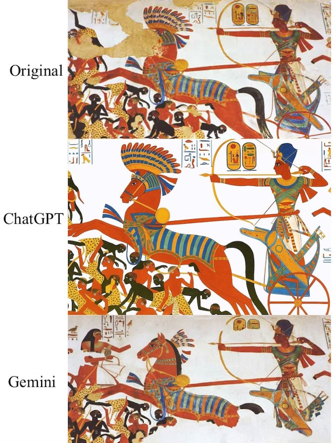 Fill-in prompt results for Gemini and ChatGPT
