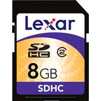 Lexar 8GB SDHC memory card