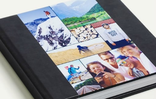 Hardcover Photo Book, Print your photos onto 38 glossy pages with a  customizable hard cover