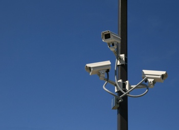 Mounted surveillance cameras