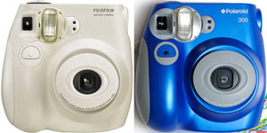 Polaroid 300 and Fujifilm Instax 7S