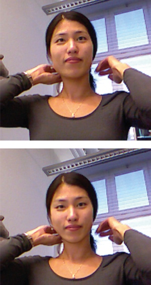 Skype with Kinect, before and after