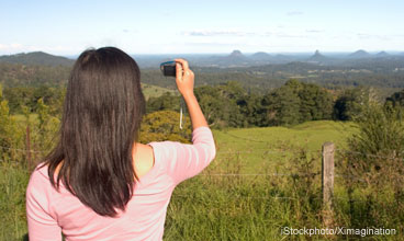Woman with camera