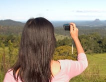 woman taking picture