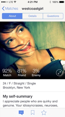 OKCupid screenshot