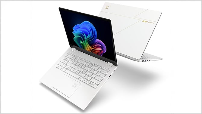 Acer Swift Edge 14 AI Laptop front and back