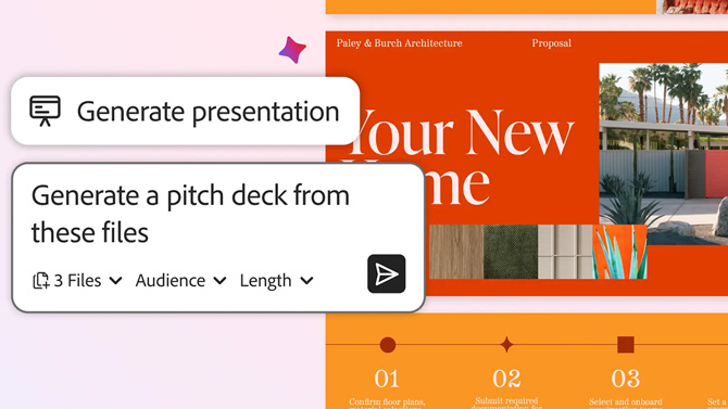 Adobe Acrobat Generate presentation concept