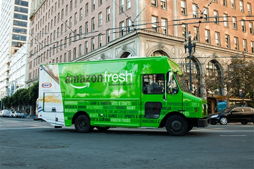 Amazon Fresh delivery truck
