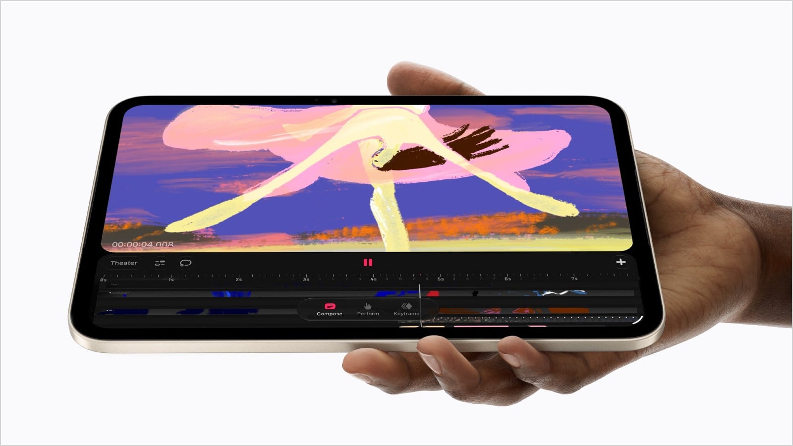 The new iPad mini in the palm of a hand
