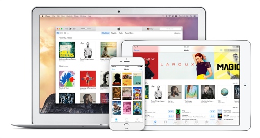 Apple iTunes on computer, tablet and iPhone